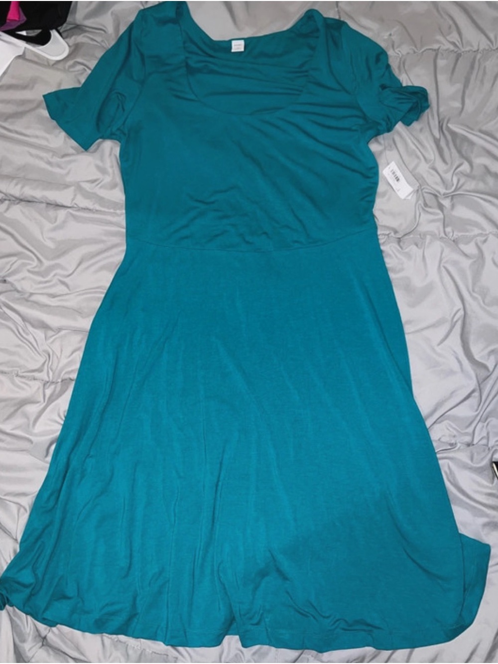 Old navy Teal Scoop Neck A-Line Women's Dress
